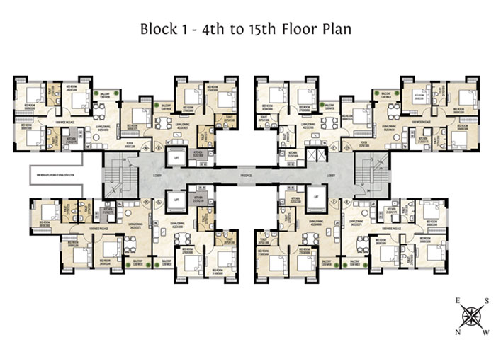 block1-4th-15th-floot-plan