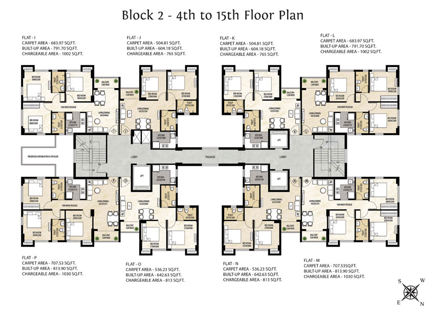 block2-4th-15th-floot-plan